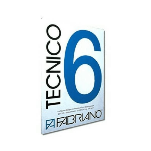 FABRIANO ALBUM TECNICO 6 LISCIO 350X500mm 240GR 20 FOGLI BIANCO